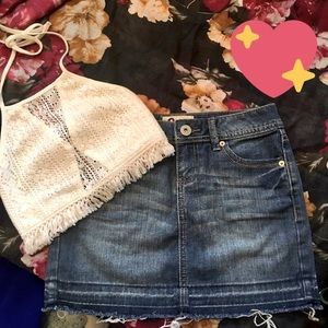 Skirt and crop top