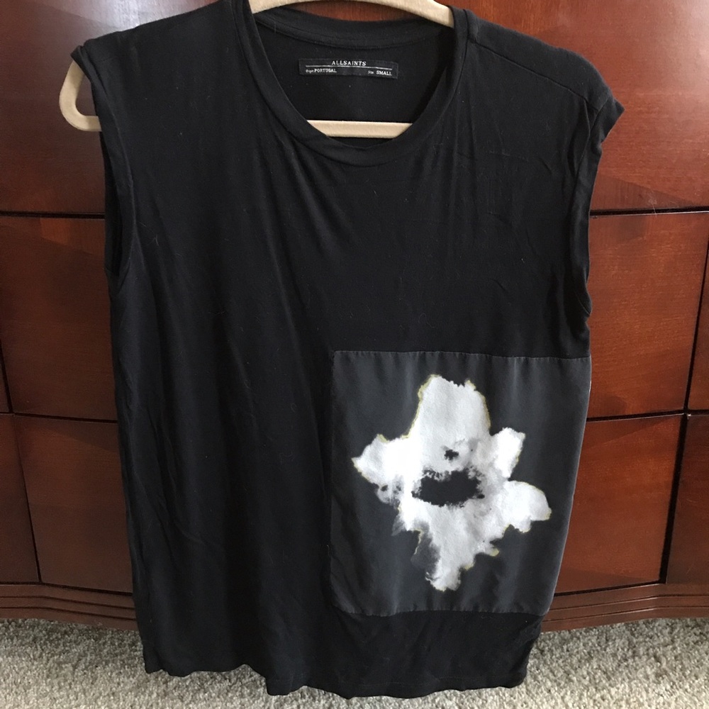 All Saints Graphic Muscle Tee