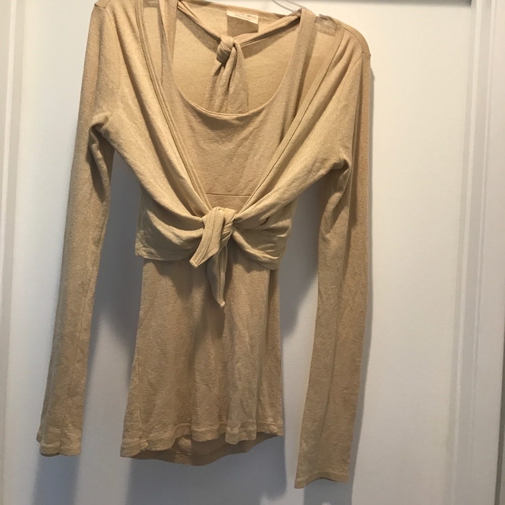 Michael Stars halter top & cardigan 2 piece gold