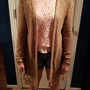 Long Golden Cardigan