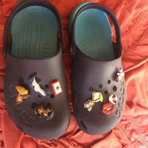 Kids blue CROCS W/Charms!