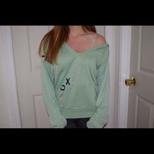 Green Roxy Pullover Hoodie