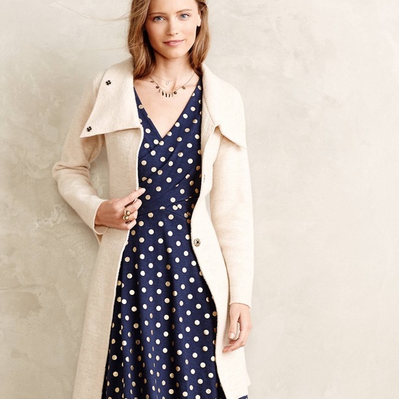 Anthropologie/ ophira gold Dot wrap dress - Picture 2 of 6