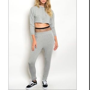 Gray sweats 2 piece set