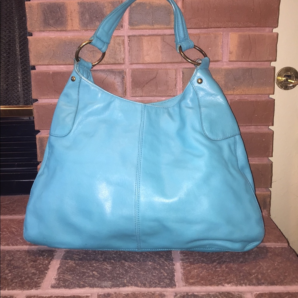 Kate Landry turquoise shoulder bag. - Picture 3 of 5
