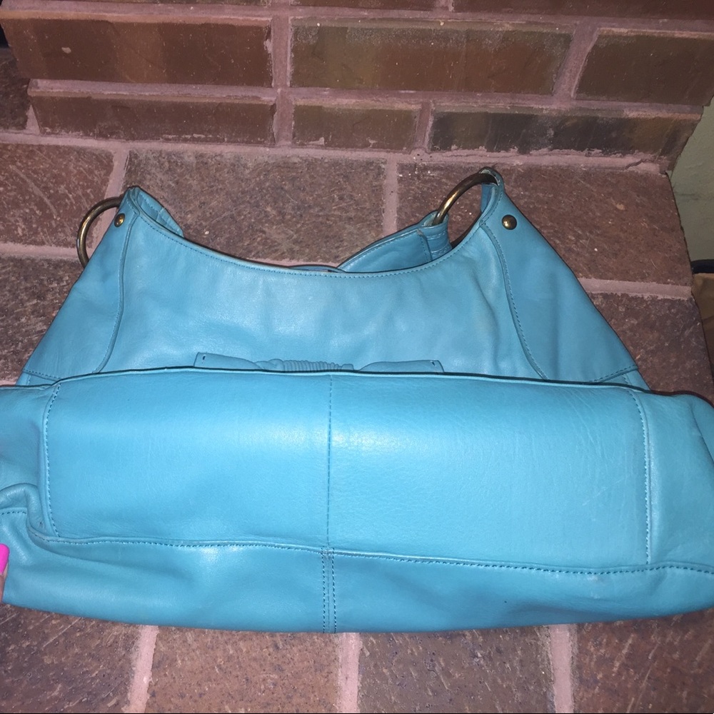 Kate Landry turquoise shoulder bag. - Picture 5 of 5