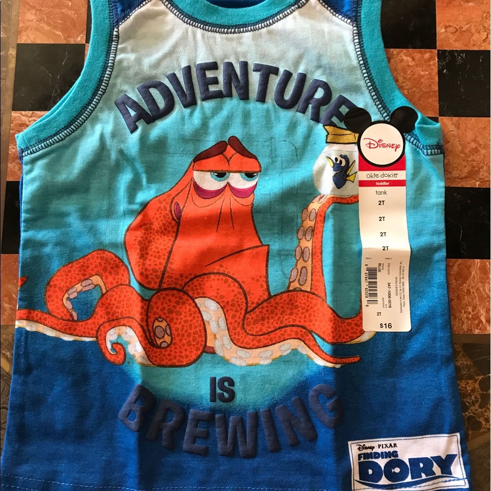 Brand new Tank Disney Okie Dokie blue and orange