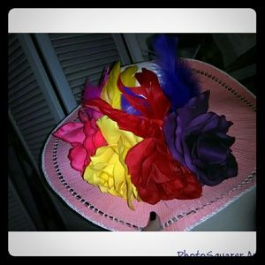 Handmade vintage style straw hat.
