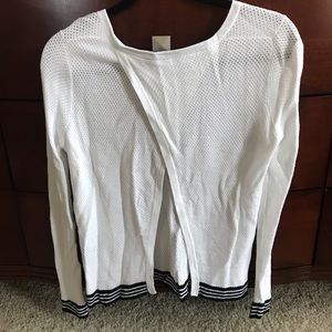 Rag & Bone Split Back Mesh Sweater