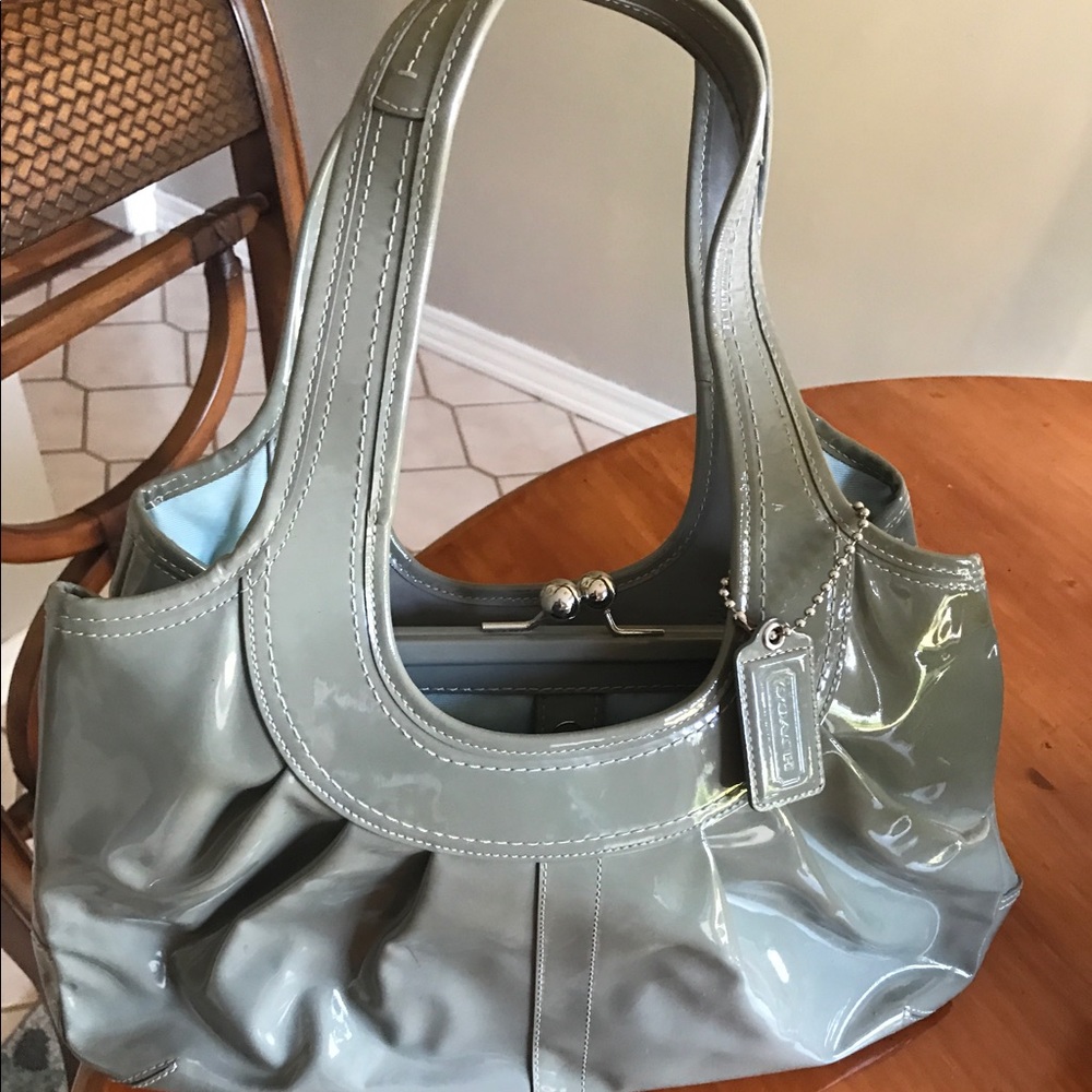 Authentic Coach Patent Leather Hobo Bag