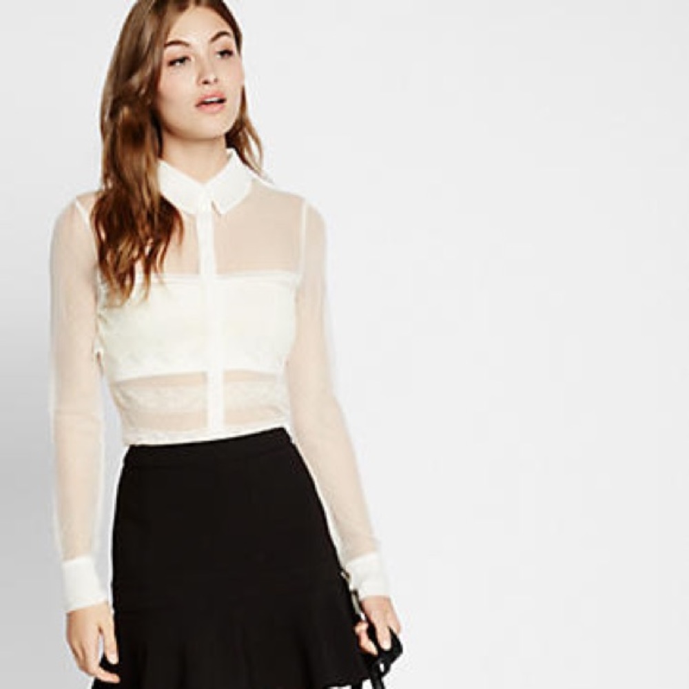 Express | Pink Lace Top