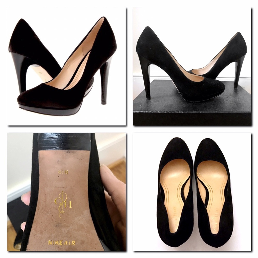 Cole Haan Nike Air Chelsea High Pumps, Black Suede