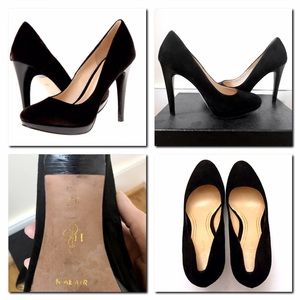 Cole Haan Nike Air Chelsea High Pumps, Black Suede