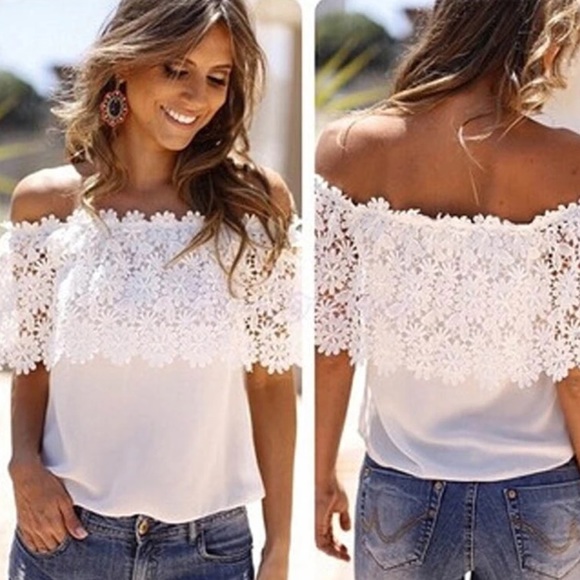 Tops - LACE OFF THE SHOULDER TOP
