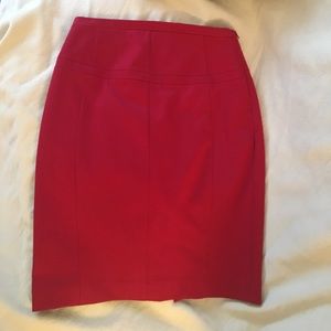 Express red pencil skirt, size 2