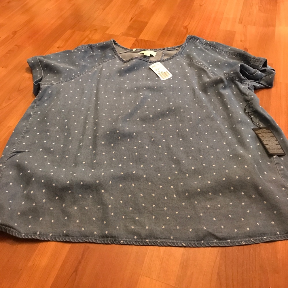 FINAL PRICE:  Open Back Chambray Top