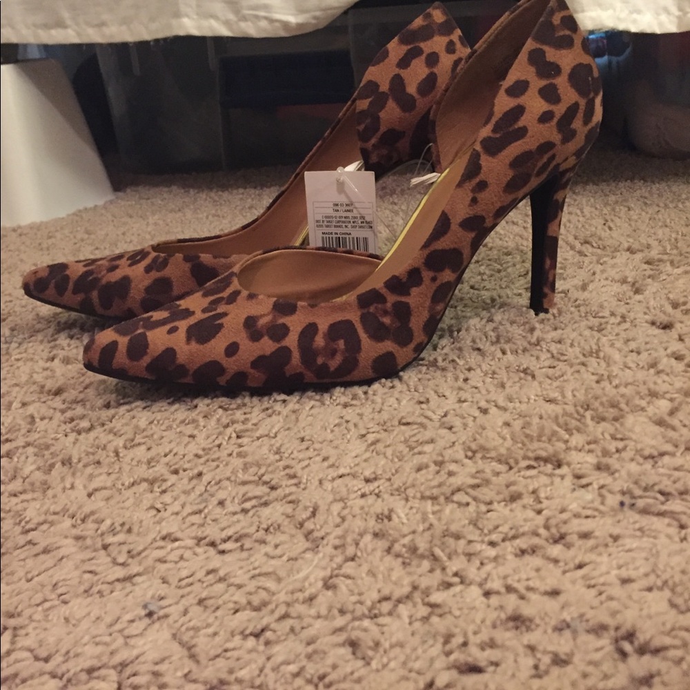 Leopard 3.5 inch heels