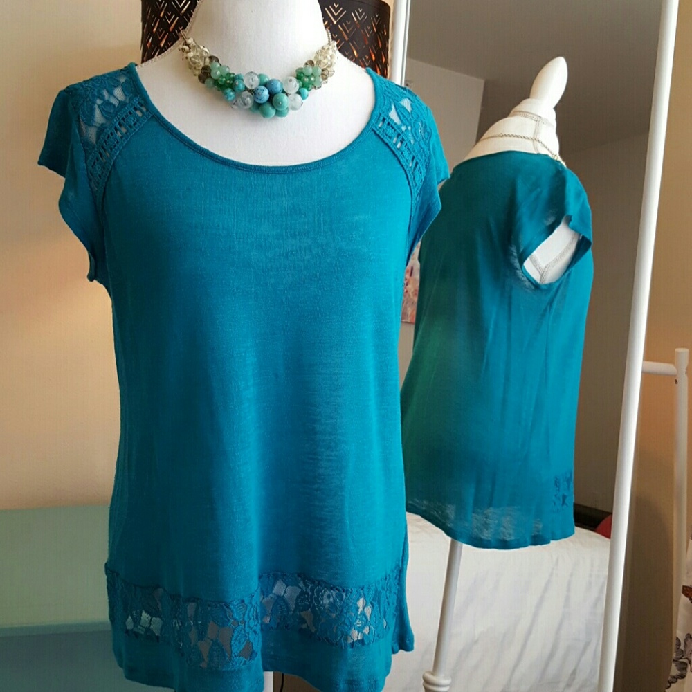 Cable & Gauge Semi-Sheer Top