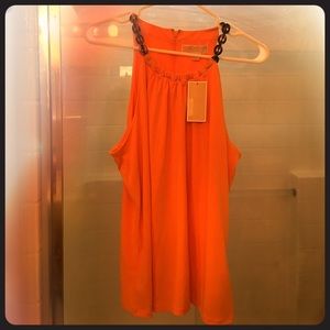 Michael Kors tank top bright orange with tags.