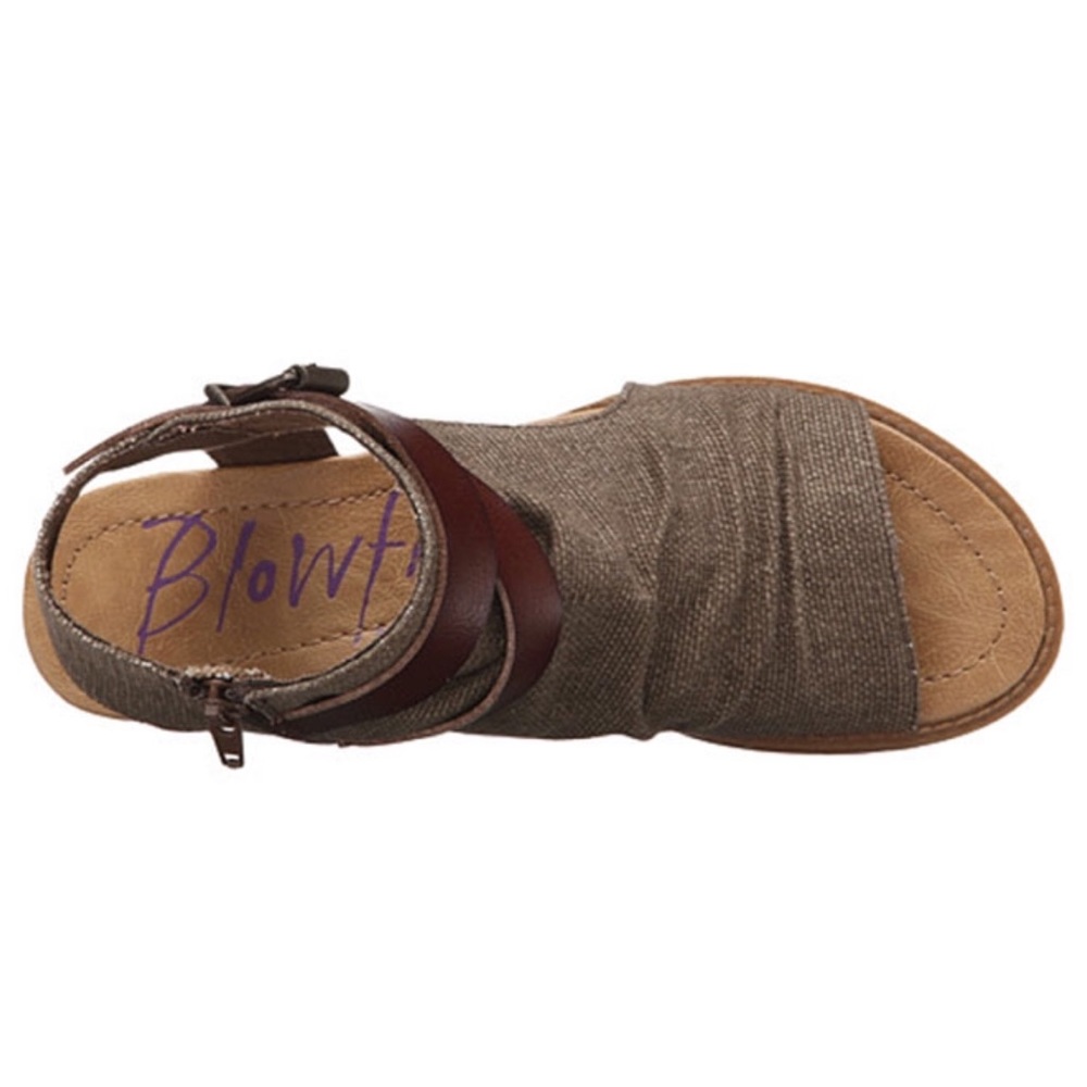|| NWT || Blowfish Balla Canvas Brown Sandals - Picture 2 of 5