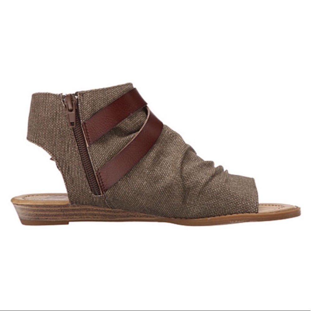 || NWT || Blowfish Balla Canvas Brown Sandals - Picture 4 of 5
