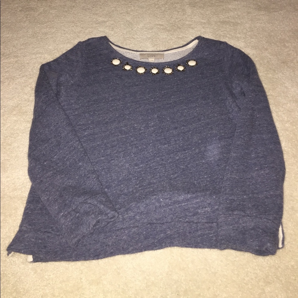 Loft embellished sweatshirt.