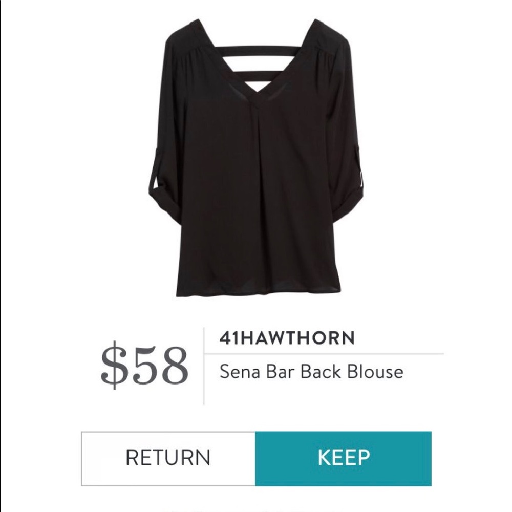 Stitch Fix Hawthorne bar back blouse