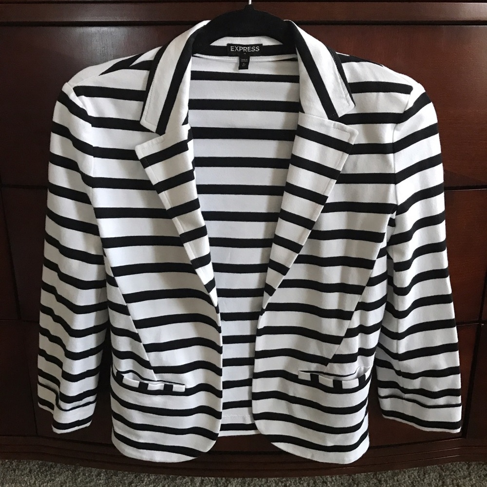 Express Stripe Knit Blazer