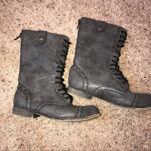 MADDEN GIRL mid calf length lace up fashion boots