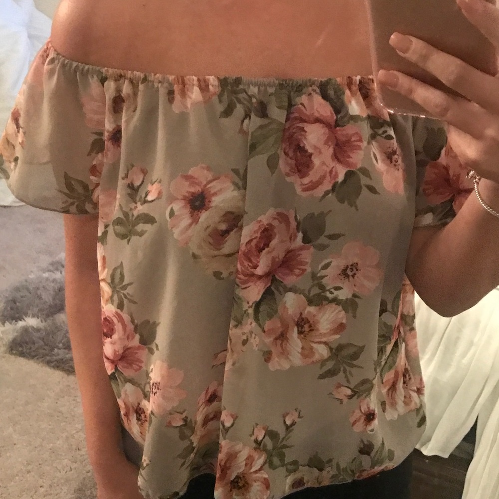 Floral off the shoulder top