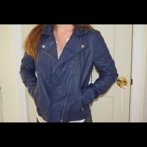 Blue Pleather Jacket