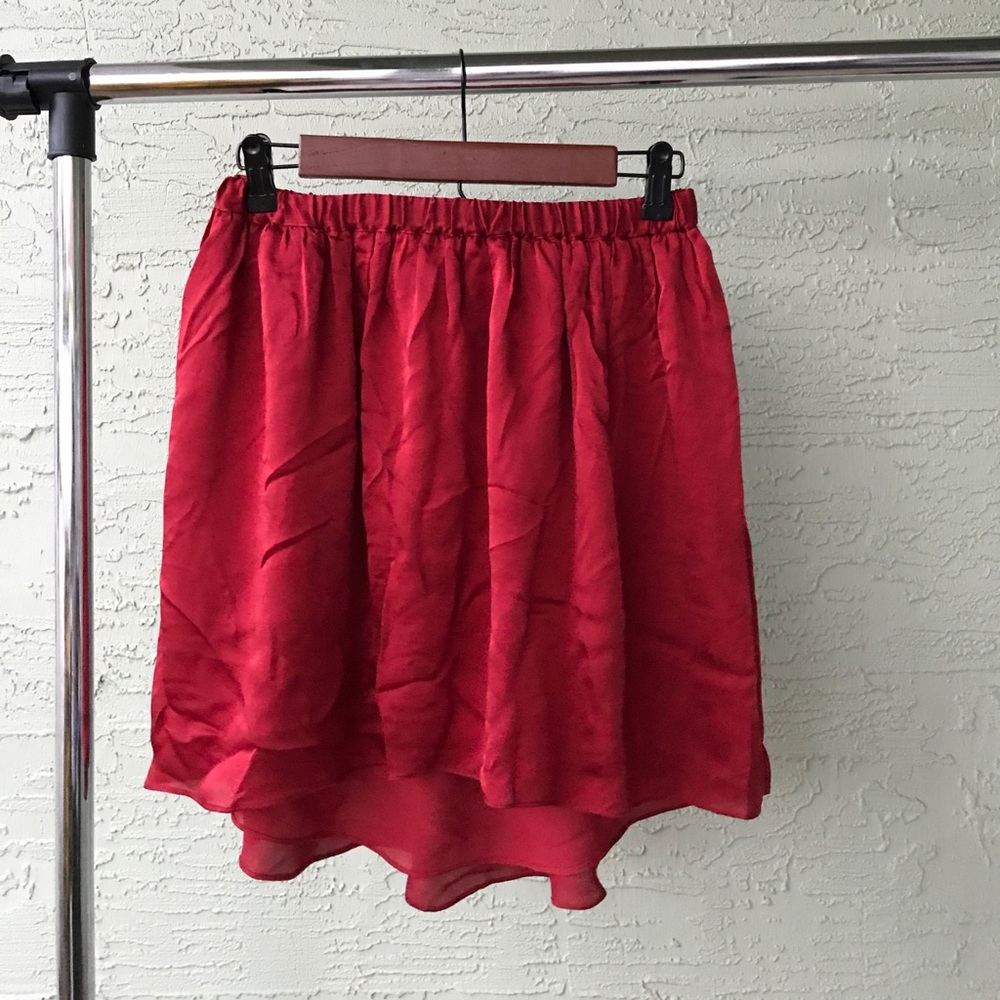 Burgundy Skirt *elastic waistband*