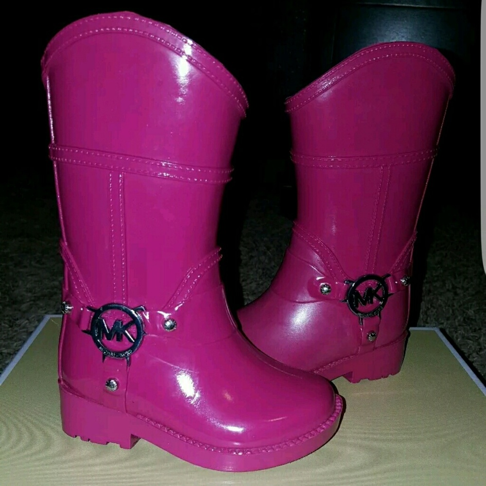 NWT MICHAEL KORS GIRLS RAIN BOOTS