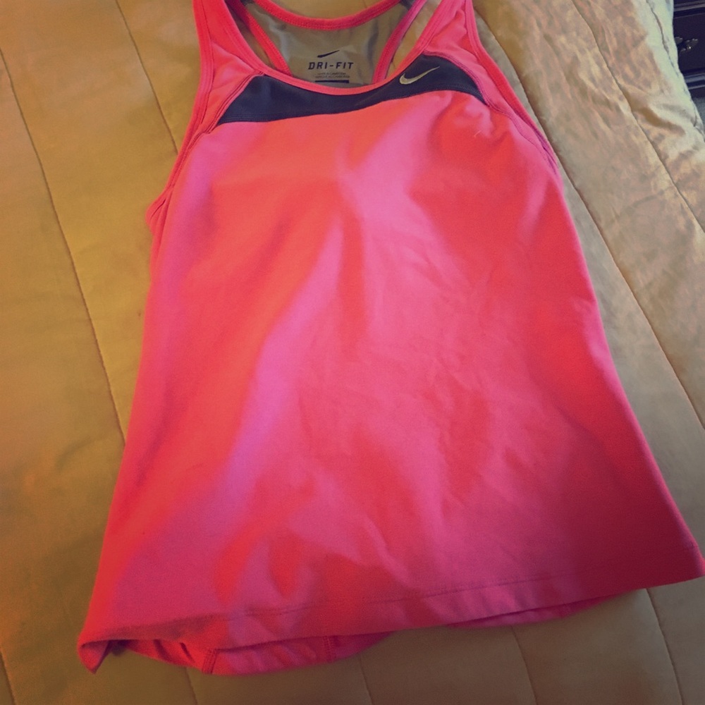 Pink Nike Dry-Fit workout top