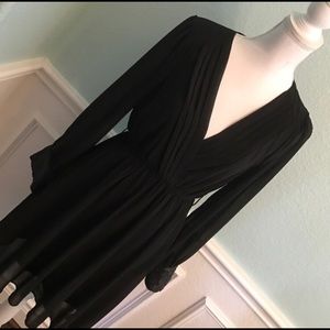 Black vneck Dress