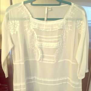 Sheer White Blouse