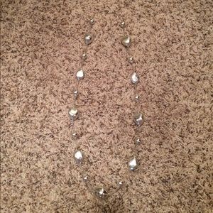 Long Silver Fashion Necklace