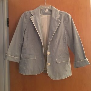 Super cute blue and white striped Old Navy blazer