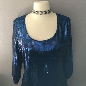 H&M Sequined Navy Blue Cocktail dress