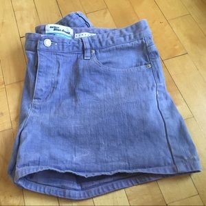 Purple Denim Shorts