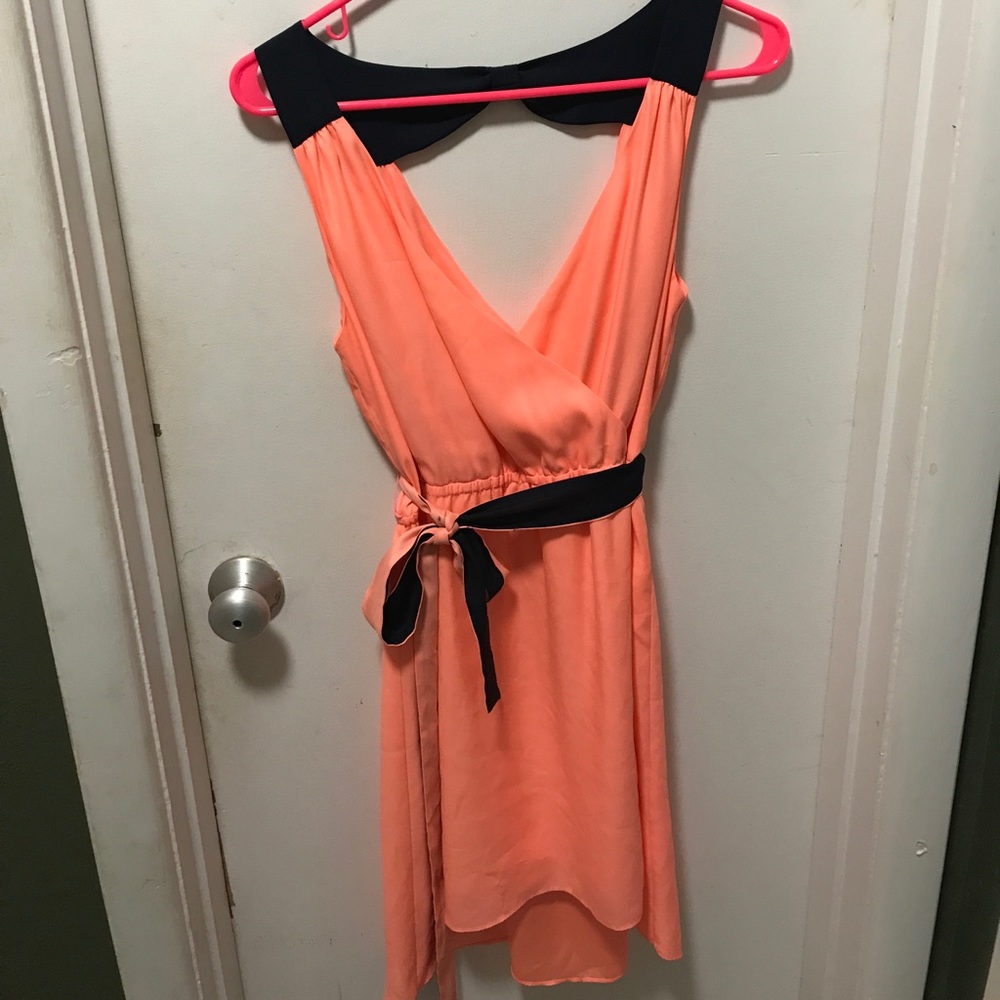 Neon American eagle dress size small bow back