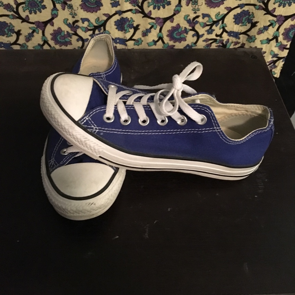 Blue converse sneakers