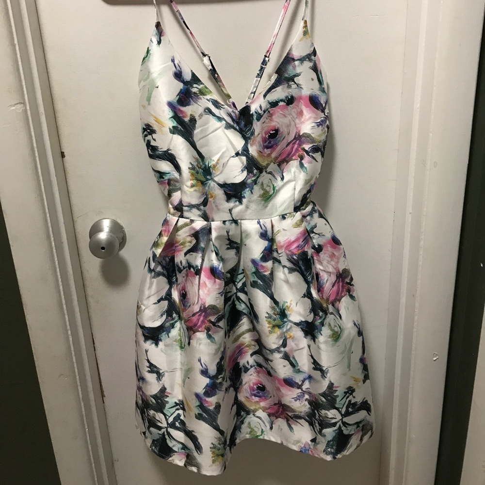 New floral fit and flare dress, morning lavender
