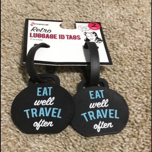 Accessories - ! BNWT RETRO EAT WELL TRAVEL OFTEN LUGGAGE TAG🌎✈️ Accessories - ! BNWT RETRO EAT WELL TRAVEL OFTEN LUGGAGE TAG🌎✈️