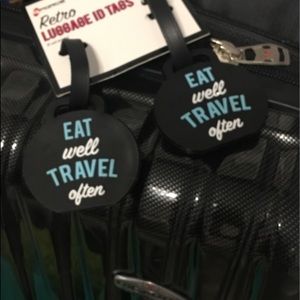 Accessories - ! BNWT RETRO EAT WELL TRAVEL OFTEN LUGGAGE TAG🌎✈️ Accessories - ! BNWT RETRO EAT WELL TRAVEL OFTEN LUGGAGE TAG🌎✈️