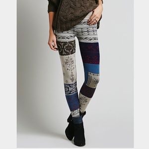 Patterned Sweater Leggings