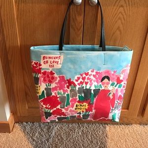Kate Spade NWT  Be Mine Rose Market Hallie Tote