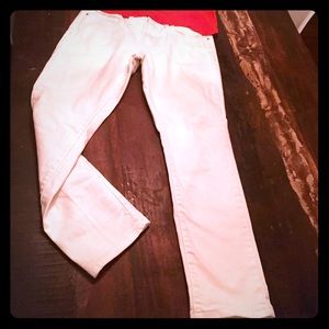 Levi's White Mid Rise Skinny Jeans