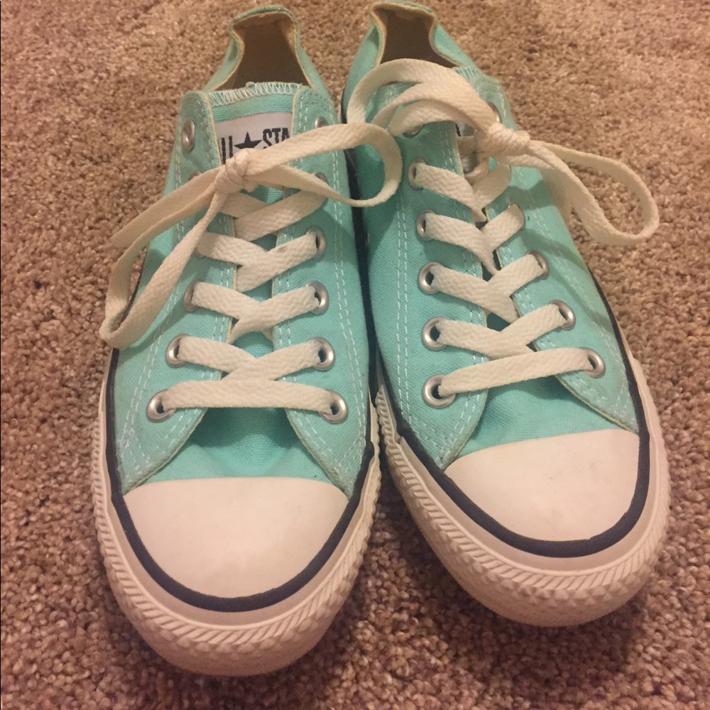 Tiffany blue converse sneakers