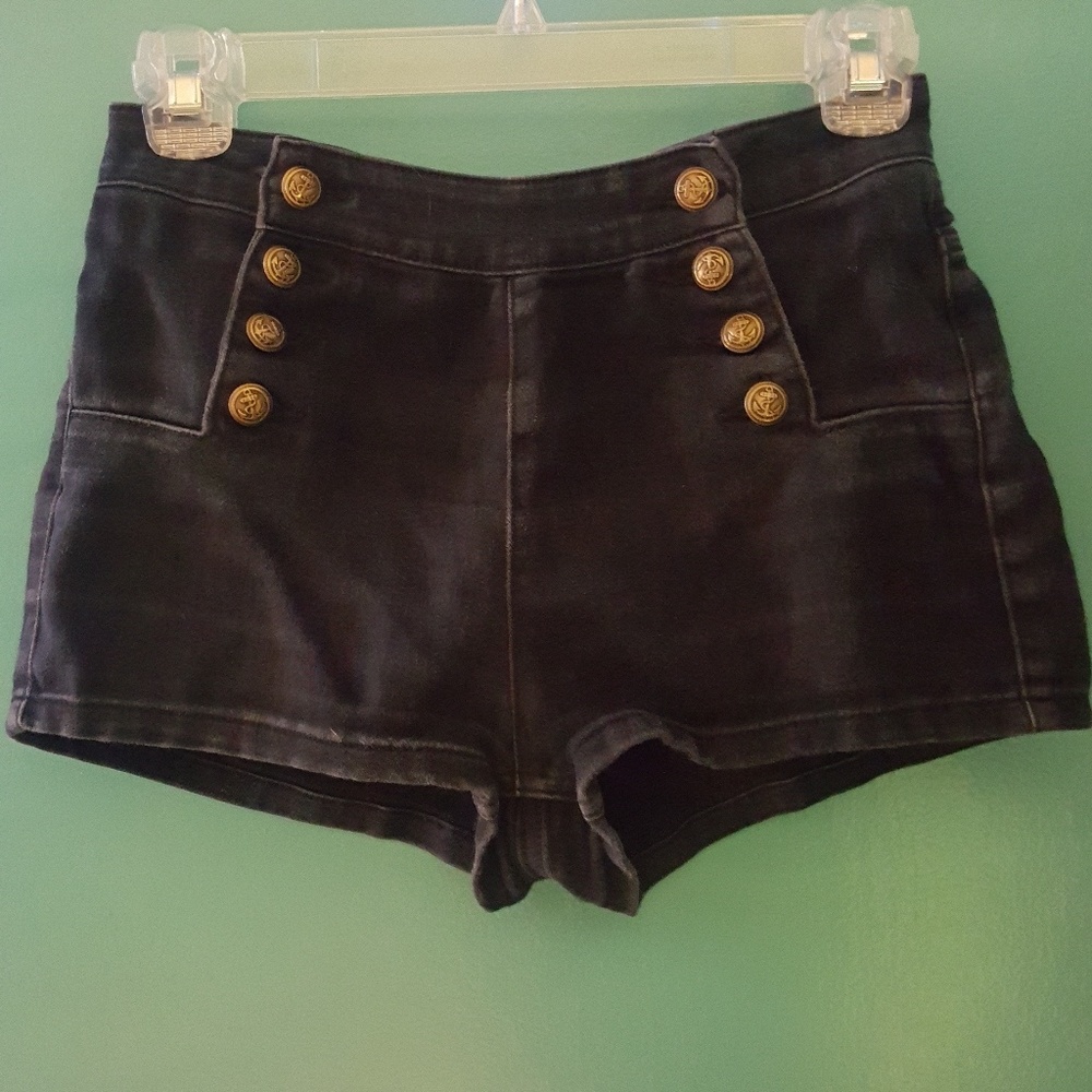 High Wasted Anchor Shorts